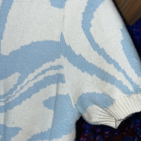 Forever 21 knit Star blue and white Cardigan Short Sleeve - Picture 3 of 4
